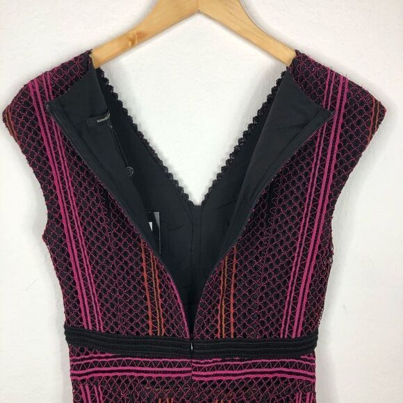 -Nanette Lepore Asymmetrical Lace Dress NWT 0 - Picture 4 of 12